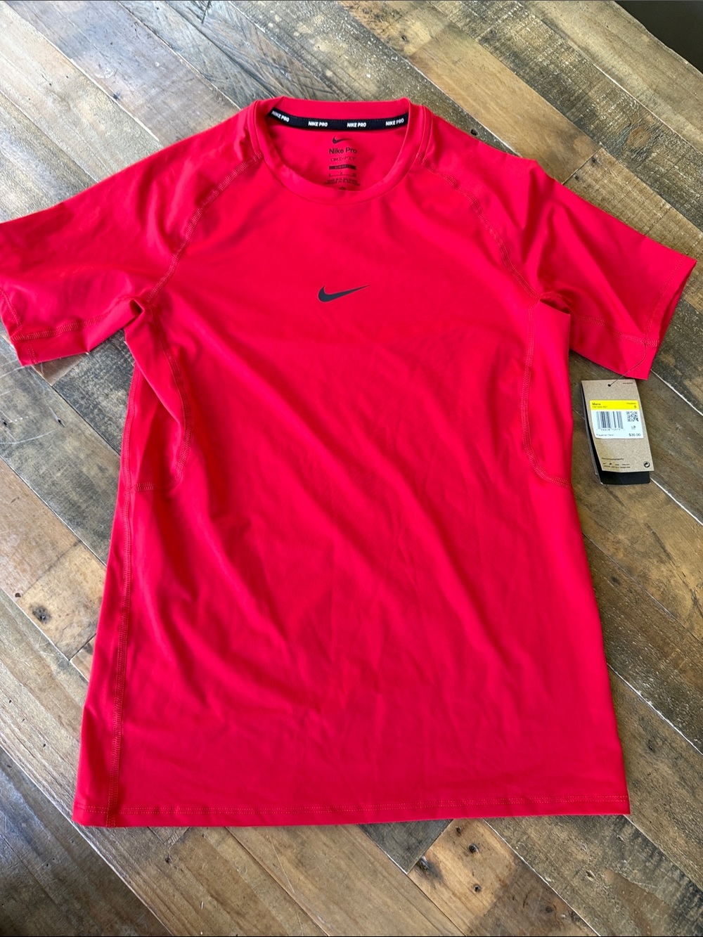 Nike Men’s Bright Red Short Sleeve Dri-FIT Tee